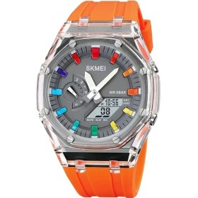 Resim Skmei 2100 Renkli Spor Tasarım Erkek LED Kol Saati 