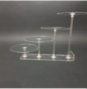 Resim Şeffaf Pleksi 4'Lü Geniş Daire Teşhir Cupcake Standı (553514501) 