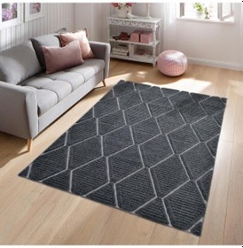 Resim Madu Gri Yumuşak Peluş Shaggy Çocuk Odası Oturma Odası Salon Mutfak Koridor Halısı 1300y Rn11 