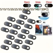 Resim 5/10/15/20/25/30/35/40/45/50/150 Adet Metal Web Kamerası Kapağı, Mobil Telefonlar, Laptoplar ve Bilgisayarlar için Gizlilik Koruma, Kamera Lens Kapakları 