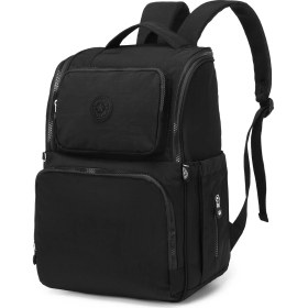 Resim Smart Bags Büyük Boy Su Geçirmez Çok Cepli Anne ve Bebek Bakım Sırt Çantası Siyah 