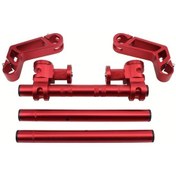 Resim Ronglight Kırmızı 22mm Cnc 7/8 İnç Ayarlanabilir Çıkarılabilir Dirt Bisiklet Motosiklet Gidon Sistemi 