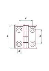 Resim Burçlu Siyah Metal Menteşe. 40x40. Zmb4040 