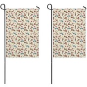 Resim Noel Desenli 2 Li Bahçe Bayrağı Seti, Çift Taraflı 12x173 İnç Açık Alan İçin 12+ 