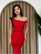 Resim Jovani Omuz Detaylı Elbise Çok Renkli 