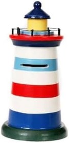 Resim Denizcilik Grubu – Marine Renkli Fener Kumbara | Dekoratif Denizcilik Aksesuarı 10x20 CM 