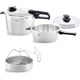 Resim Fissler Vitavit® Premium 8+4 Litre Düdüklü Tencere Seti (Fissler Türkiye Garantili) 