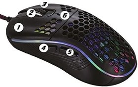 Resim Lunatic Sparrow 6400 Dpi Rgb Ledli Makrolu Oyuncu Mouse 