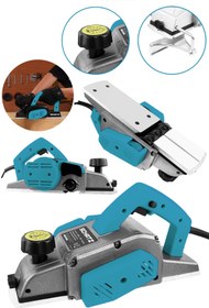 Resim Schatz 800W Sjs Metal Şanzıman Bakır Sargı Motor Çift Bıçaklı Planya Rende Makinesi Mavi 