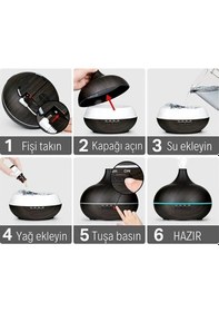 Resim Hava Nemlendirici Buhar Makinesi Ve Aroma Oda Nemlendiricisi Terapi Cihazı Difizör 
