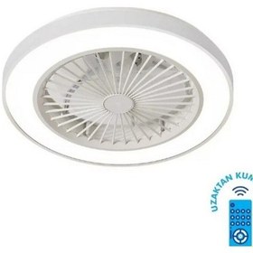 Resim Kcf298 Modern Tavan Vanti 15w 19"ledli Modern Vantilatör - Beyaz 