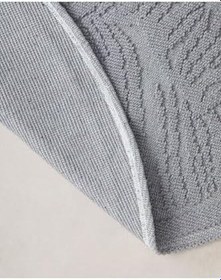 Resim Aligne Pamuklu Bukle Kilim Gri 