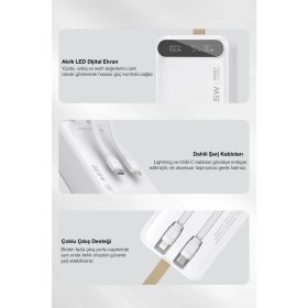 Resim Kensa Hızlı Şarj Powerbank 30.000 Mah - Taşınabilir Güç, Usb-C & Çift Çıkışlı, Dijital Göstergeli Siyah 