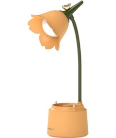 Resim Suntek Çiçek Masa Lambası Çocuk Dokunmatik Sensör Karartma Sarı 