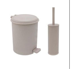 Resim Nostalji 011 Pedallı Çöp Kovası ve Klozet Fırçası 