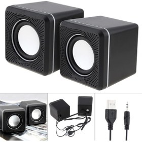 Resim 2.0 Mini Usb Speaker Multimedya 1+1 Mini Pc Hoparlör 2.0 Usb Speaker 2.5w Kablolu 