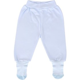 Resim Baby Shez Yenidoğan Bebek Çoraplı Tek Alt Pantolon Mavi 