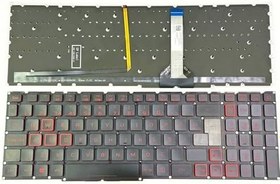 Resim Acer Aspire Nitro 5 An515-56 An515-57 An515-58 An517-41 ile Uyumlu Notebook Klavye - Tuş Takımı/Siyah - TR - Backlit - Kırmızı Tuş 