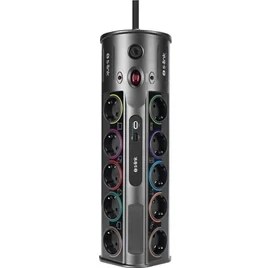 Resim S-Link PRZ01 Prizhive 3m 1860 Joule 1.5mm 1 USB 1 Typec 2.1A/5V 16A 250V 3680W 10LU Akım Korumalı Priz 