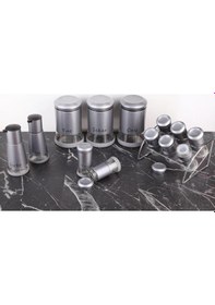 Resim Gönül 13 Parça Gri Renk Baharat Takımı Gri 