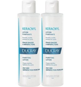 Resim Ducray Keracnyl Yağlı ve Akneli Ciltler İçin Losyon 2 x 200 ML 
