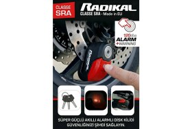 Resim RK10 Dövme Çelik Onaylı Motosiklet Disk Kilit Alarmı 120DB Güçlendirilmiş Su Geçirmez Kilit 