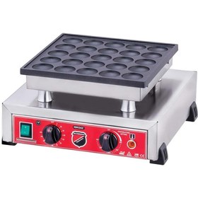 Resim Işıkgaz Silver Elektrikli Tekli Yuvarlak Bubble Waffle Makinesi 