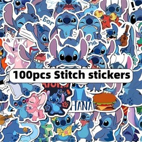 Resim Özel Teklif: Disney 100 Adet Stitch Eğlenceli Pembe Su Geçirmez Çıkartmalar, Bavul, Telefon Kılıfı ve Kalem Süslemeleri İçin Uygun 