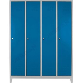 Resim Jessan 4'lü Yanyana Soyunma Dolabı Gri Mavi 