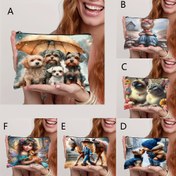 Resim Sevimli bir çizgi film köpeği baskılı makyaj çantası, fermuarlı dayanıklı kanvastan yapılmış, taşınabilir bir seyahat kozmetik düzenleyicisidir. Hayvan severler ve evcil hayvan meraklıları için mükemmel bir hediyedir, günlük kullanım ve tatil hediyeleri için uygun çok işlevli bir tasarıma sahiptir, 1 adet. 