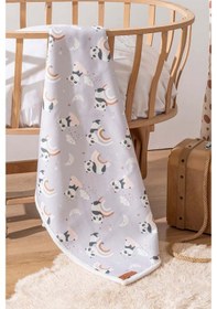 Resim Fluffy Bebek Battaniyesi 70x100 Cm Panda Desen Çok Renkli 