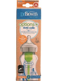 Resim Db91740 Dr Browns Options+ Geniş Ağız Antikolik Cam Biberon 270 Ml 0+ Ay 4 Adet 