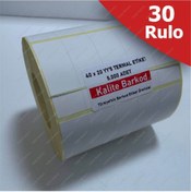 Resim Kalite Barkod 20x40 Yanyana 5'li Termal Etiket | 30 Rulo Etiket | Barkod Etiket 