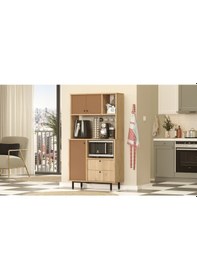 Resim Lounge Kahve Köşesi Çok Amaçlı Dolap Mutfak Dolabı Sepet-kiremit 