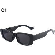 Resim Xifu Shop C C1 Küçük Dikdörtgen Moda Renkli Kare Retro UV400 Plaj Gözlüğü (Yurt Dışından) 