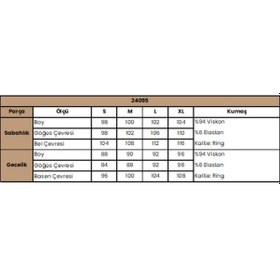 Resim Monamise Kadın Yaprak Desenli Dantelli Ve Dekolteli Sabahlık Takımı 24095 Siyah 