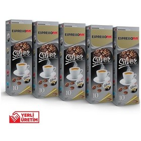 Resim Espressomm® Tchibo Cafissimo Makineleri İle Uyumlu Silver Kapsül Kahve 5 x 10'lu 