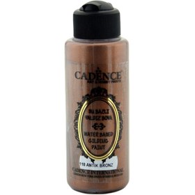 Resim Cadence Su Bazlı Yaldız Metalik Boya 120ml 118 Bronz 