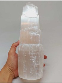 Resim Selenit Kule Doğal Taş Lamba - 25cm 55756 