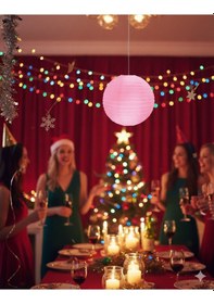 Resim 35 Cm Fuşya Büyük Japon Feneri Çin Feneri Parti Dekorasyonu Diğer 