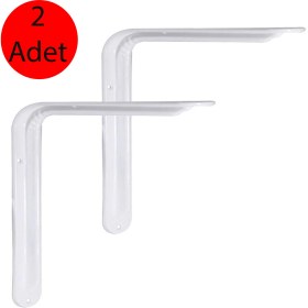 Resim Beşel Raf Altı Ayak Raf Tutucu Montaj L Demir 11 x 14 cm Beyaz (2 Adet ) 