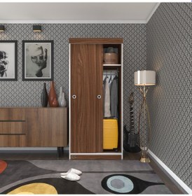 Resim Kenzlife Gardırop Sürgülü Kapaklı Kapılı Karanfil080 Cvz Gardolap Dolap 