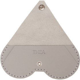 Resim Thea Gözlük Kılıfı Unisex Gri Metal Çıtcıt Detaylı 
