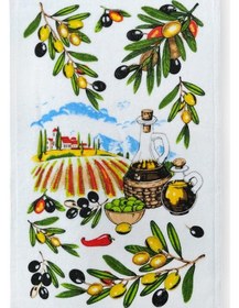 Resim 2li Paket Baskılı Beyaz Mutfak Havlusu Modeli Zeytinköy 