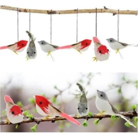 Resim Tüylü Yapay Kuş, 7,50 Cm - 1 Adet (526744402) 