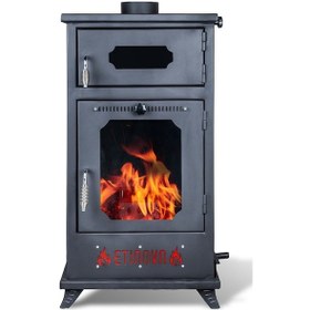 Resim Etinova Eti-b4 Fırınlı Odun Ve Pelet Yakan Şömine Tipi Soba 