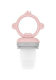 Resim Oioi Meyve ve Sebze Alıştırıcı Püre Emziği Pinky Pink - Powder Grey Bej - Pembe 