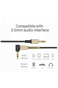 Resim Genel Markalar 3.5mm Jack Dirsek Erkek, 3.5mm Jack Erkek Stereo Kulaklık Aux Ses Uzatma Kablosu 1 m 