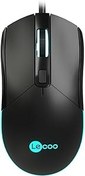 Resim Lecoo MS120 USB Kablolu 2400DPI 4 Tuşlu RGB LED Aydınlatmalı Optik Gaming Optik Mouse Siyah 