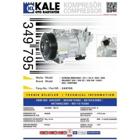 Resim Kale-349795 - Klima Kompresörü Peugeot 308 3008 508 5008 Rcz Pa 